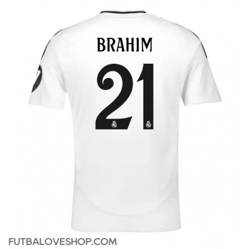 Dres Real Madrid Brahim Diaz #21 Domáci 2024-25 Krátky Rukáv